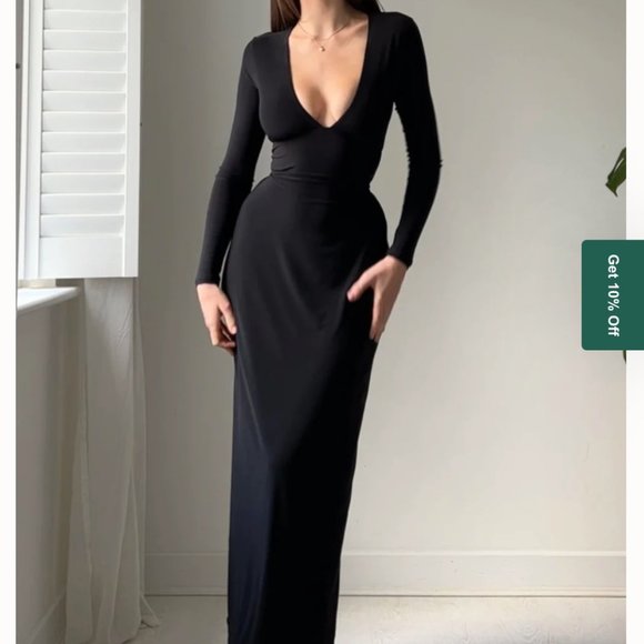 AYM Dresses Nwt Aym Taylor Maxi Dress Medium Midnight Black Poshmark
